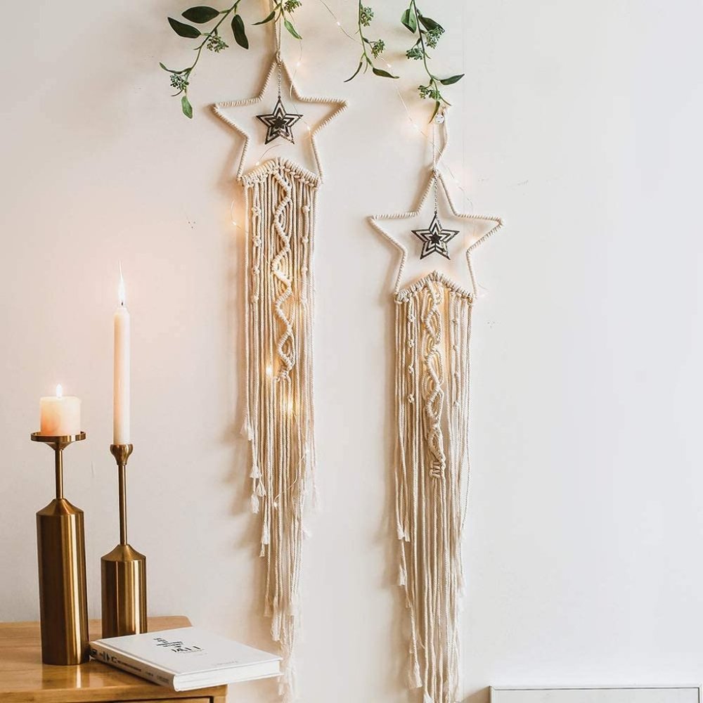 Star Macrame Dream Catcher Hippie/Indie Wall Decor